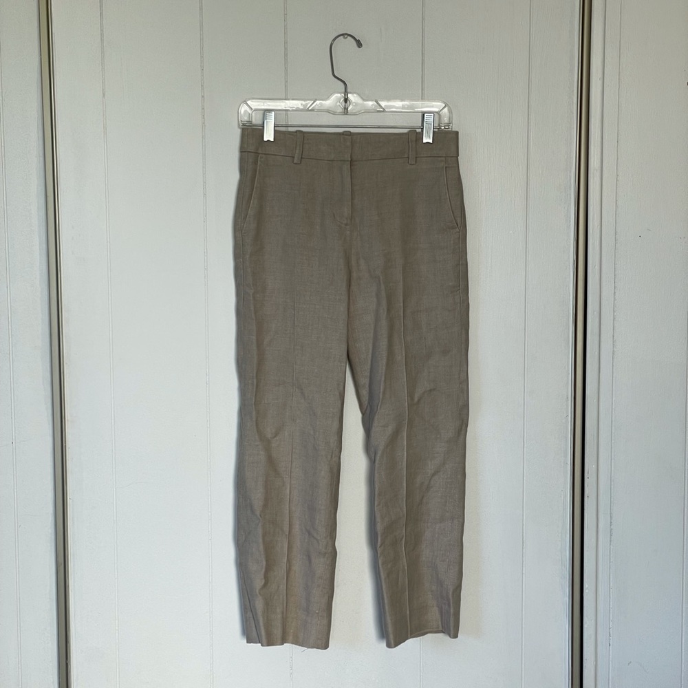 Tan beige linen dress pants formal